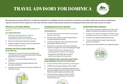 dominica travel warning